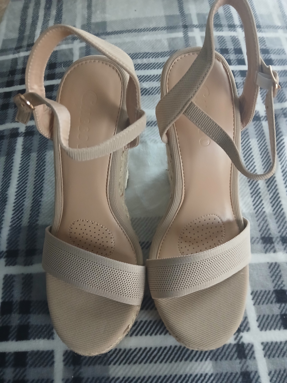 Neutral Beige Espadrille Ankle-Strap Sandals - Women